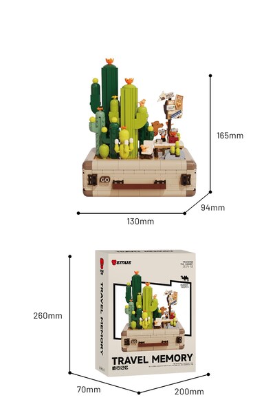 balody Travel Memories Desert-Themed Memory Box – Building Block Set 745 Pieces