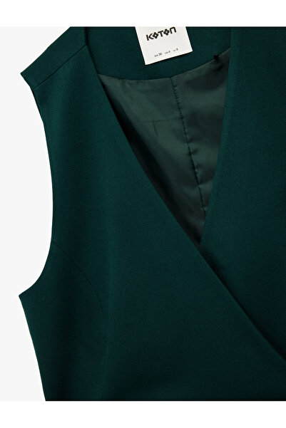 Koton X Melis Ağazat - Γιλέκο μπλέιζερ με λεπτομέρεια δεσίματος εφαρμοστό διπλό πέτο