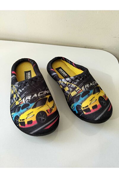 GEZER Children's House Slippers with Car Figures