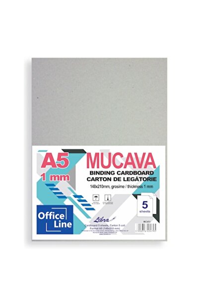 Libra Binding board / Cardboard A5 1 mm thick set of 5 sheets
