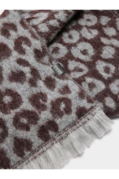 PARFOIS Püsküllü Hayvan Desenli Atkı