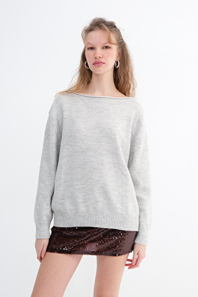 Addax Boat Neck Knitwear Sweater K3480