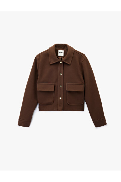 Koton Κοντό παλτό με μακριά μανίκια με κουμπιά και τσέπες