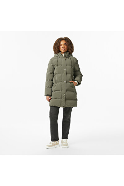 Nautica Kadın Yeşil Regular Fit Mont