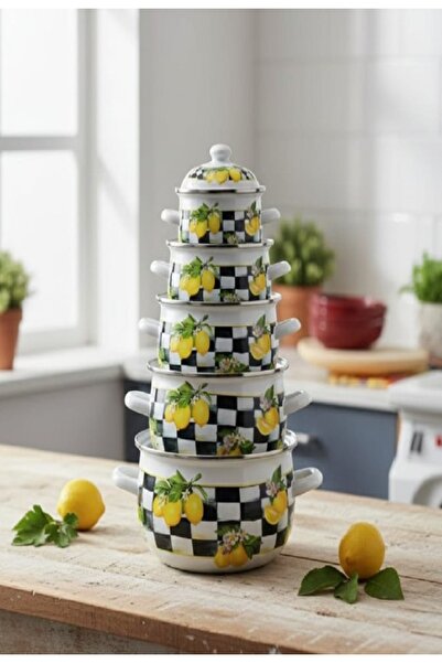 Generic Shinko pot set with lemon pattern