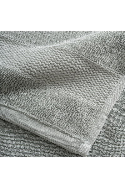 Green Black Lara Face Towel 100% Cotton with Border Green 50X90 cm