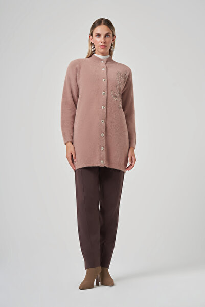 Nuss Embroidery Detail Cardigan 7007 Mink