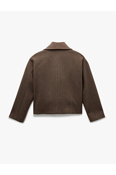 Koton Κοντό παλτό με διπλό πέτο κουμπιά με μακριά μανίκια και τσέπες