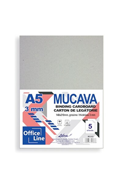 Libra Binding board / Cardboard A5 3 mm thick set of 5 sheets