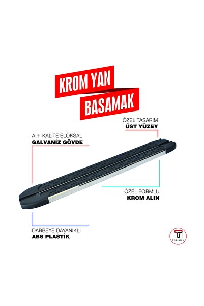 Türkmen Nissan Qashqai 3 Krom Yan Basamak 173 Cm 2021 Üzeri