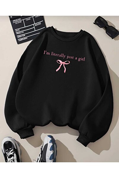 Hunors Sportswear & Company سويت شيرت بناتي مطبوع موديل للجنسين من القطن بغطا...