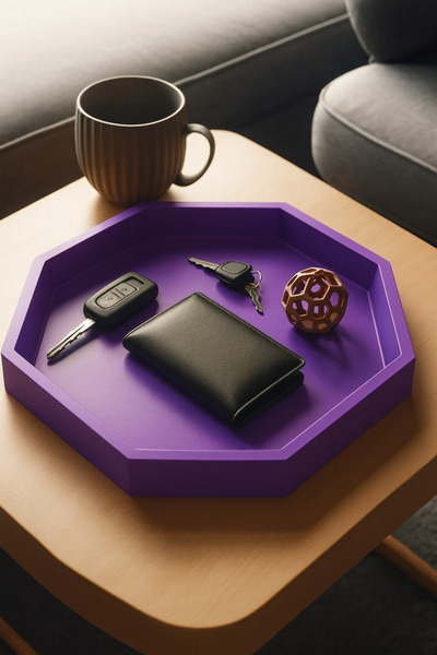 3DAKSESUAR Octagonal Key and Wallet Tray