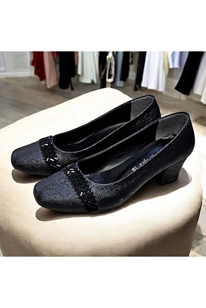 KAFKASLAR AYAKKABI Stone-Detail Bloody Narrow Toe 5 cm Mother Model Heel Shoes