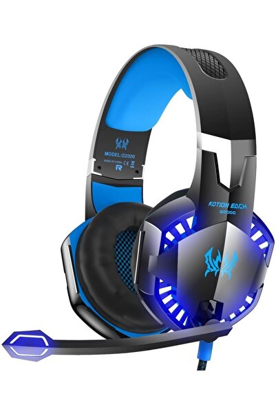 KOTION EACH G2000 Stereo Gaming Headset with Mic - Blue, Wired