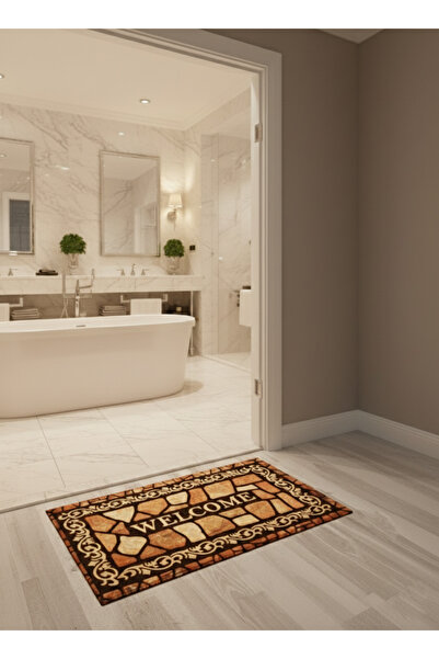 Battal Home سجادة أرضية فاخرة متعددة الأغراض من نوع "ويلكم" - أناقة للحمام وو...