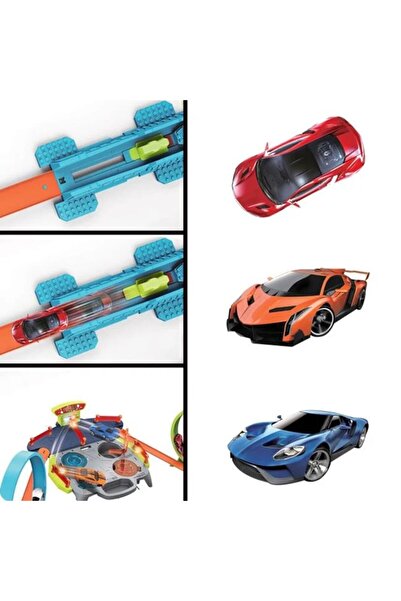 OEM XXL Race Track Set 140×100 cm with Launcher, 2 Cars, Sound & Light, 360° Spin