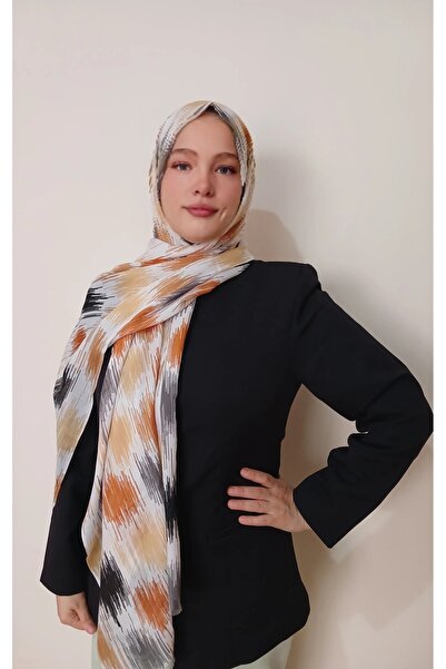 nevhare Striped Pattern Open Shawl