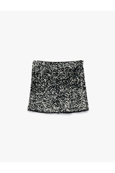 Koton Fusta de Anul Nou cu paiete și elastic în talie