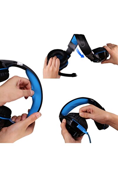 KOTION EACH G2000 Stereo Gaming Headset with Mic - Blue, Wired