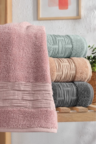 Fiesta Tekstil منشفة موضة 50×90 مكونة من 4 قطع