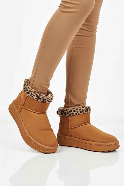 AYAKMOD Taba Leopard Fur Cold Resistant Non-Slip Women's Boots 25001 Z