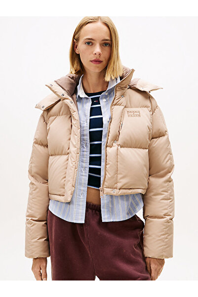 Tommy Hilfiger Kadın Kahverengi Şişme Ceket