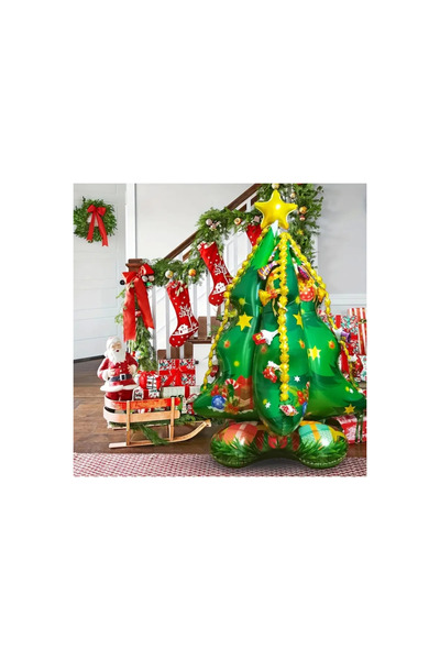 DODOMAR شجرة الصنوبر ذات الأرجل المصنوعة من الفويل لعيد الميلاد مقاس 150 × 10...