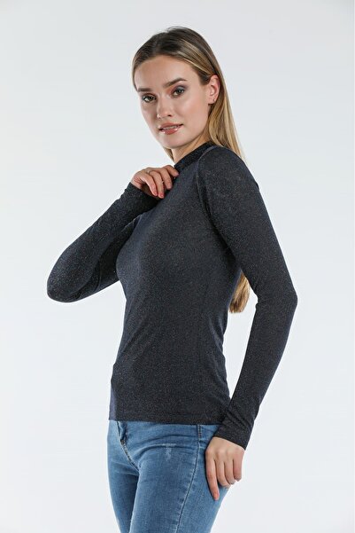 WE AND ME Women's Silvery Basic Knitwear Body Thin Fabric