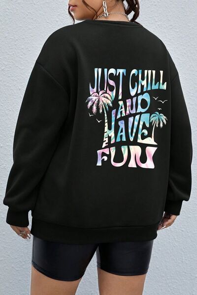 trendypassion Unisex Just Fun Printed Crew Neck Sweatshirt