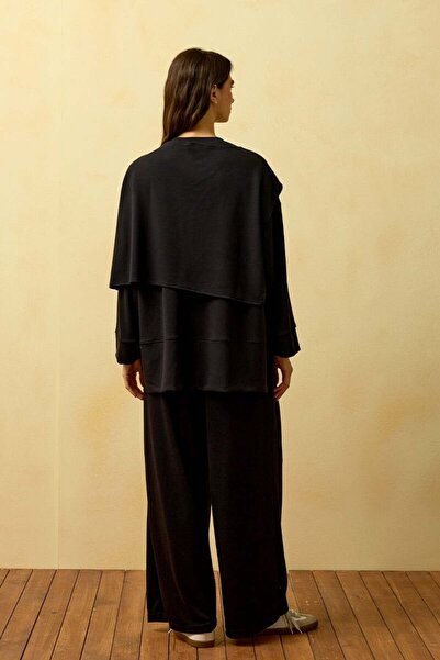 Ceylan Otantik Black Tie-Dye Pants Set