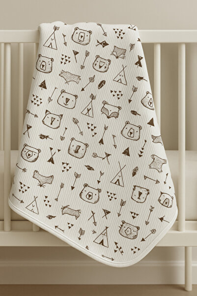 OMY بطانية وقماش تقميط منقوش 100% قطن مقاس 80×80 سم مجموعة للمواليد الجدد وخروج المستشفى