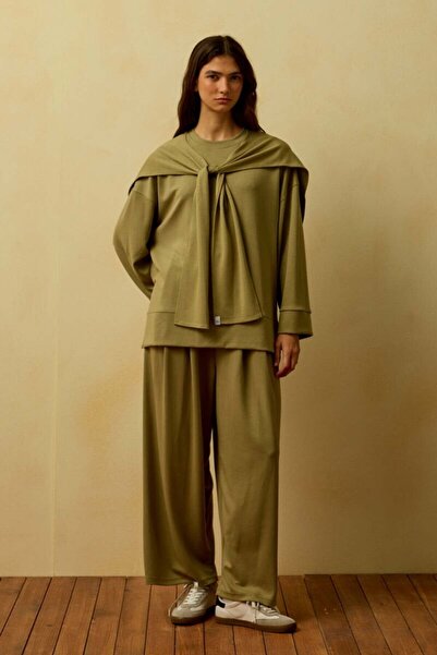 Ceylan Otantik Çağla Tied Pants Set