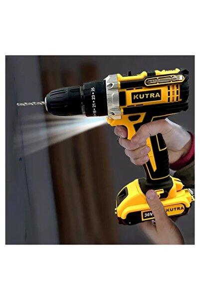 Generic 23-Piece 36V Cordless Drill & Screwdriver Set with LED Light, Dual Speed, Rechargeable Batteries