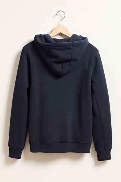 DOKSAÜNİFORM УНІСЕКС КАПЮШОНОВИЙ СИНІЙ ОВЕРСІЗ 3 НИТКИ ШАРДОНОВИЙ СВІТШОТ