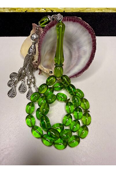 İskenderun Tesbihcilik سبحة من حجر العنبر الناري الشبيه بالزجاج