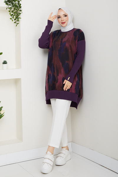 Pamuk Butik Women's Silk Kupra Mercerized Knitwear Tunic