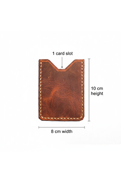 Koof Craft Classic Slim Leather Card Holder – Vegetable Tanned Genuine Leather Minimal Card Holder