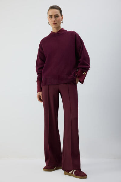 Touché Privé Ribbed Pants with Elastic Waist