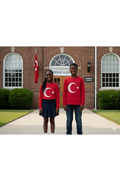 CUBBUX Moon and Star Printed Children's Girls&Boys Sweatshirt 1 Piece