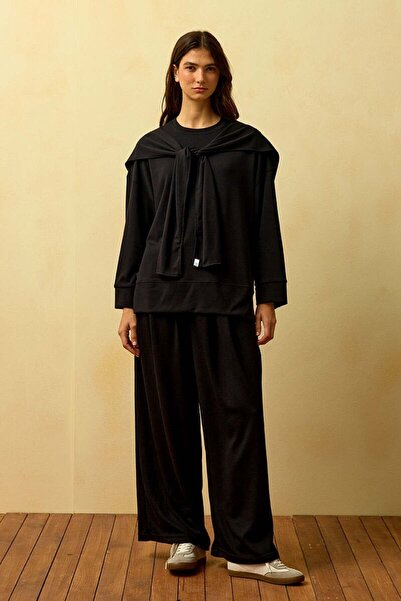 Ceylan Otantik Black Tie-Dye Pants Set