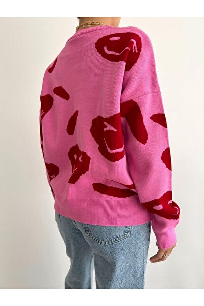 Modafeminen Knitted sweater tr0125 pink