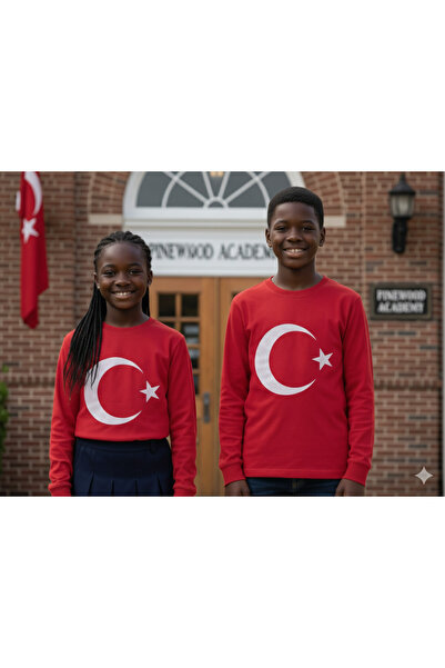 CUBBUX Moon and Star Printed Children's Girls&Boys Sweatshirt 1 Piece