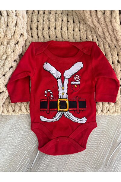 MODA Baby Outfit Printed New Year Christmas Cotton Long Sleeve Snap Closure B...