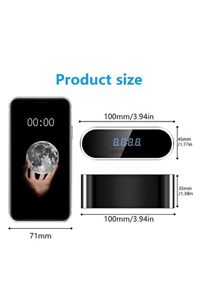 Generic Hidden Spy Camera Clock–Wireless 4K HD Mini Surveillance IP Camera–Security for Room & Office