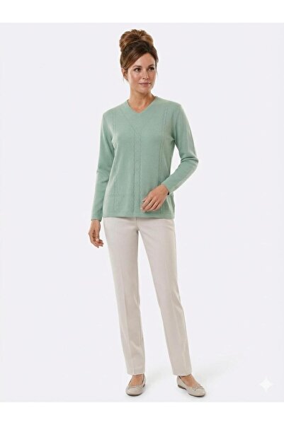 Yakalaa سترة محبوكة برقبة على شكل حرف V