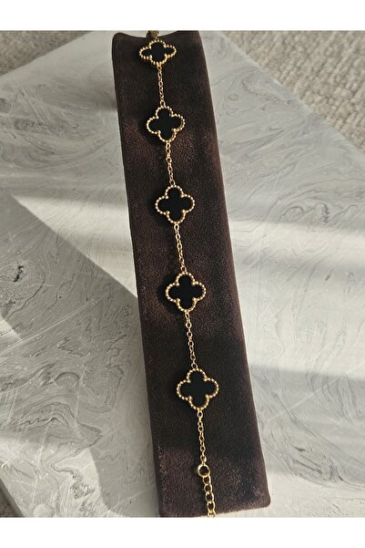 stainless steell VANCLEFF MODEL YONCALI KARARMAZ ÇELİK SİYAH RENKLİ BİLEKLİK