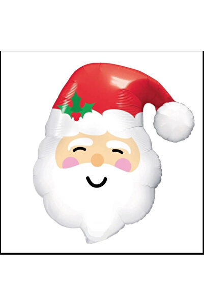 PartAntalya Yılbaşı Noel Baba Folyo Balonu Yılbaşı Süsleri Noel Baba Kafa Şek...