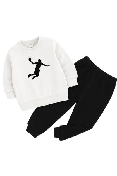 BENROMA BASKETÇİ BASKILI 3 İPLİK ÇOCUK EŞOFMAN TAKIMI