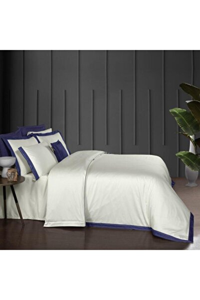 Sarev Layana Çift Kişilik %100 Pamuk Saten "500 TC" Nevresim Takımı Lacivert