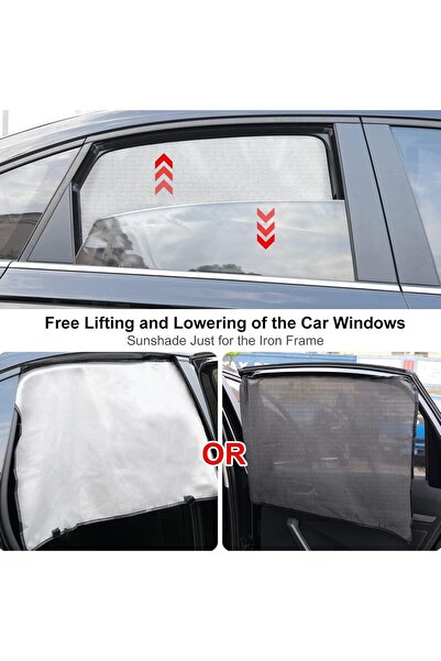 X SPRING X-Spring Car Side Window Sun Shades (2-Pack) Breathable Mesh UV Protection